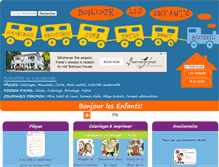 Tablet Screenshot of bonjourlesenfants.net